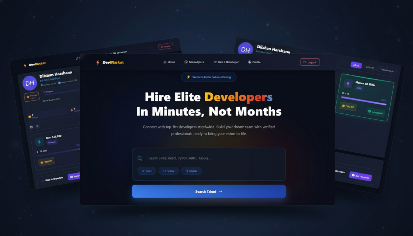 DevMarket — Web application